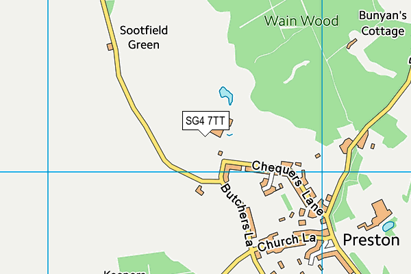 SG4 7TT map - OS VectorMap District (Ordnance Survey)