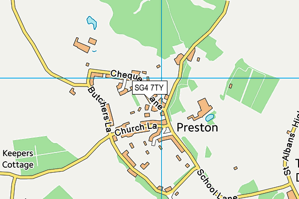 SG4 7TY map - OS VectorMap District (Ordnance Survey)