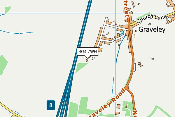 SG4 7WH map - OS VectorMap District (Ordnance Survey)