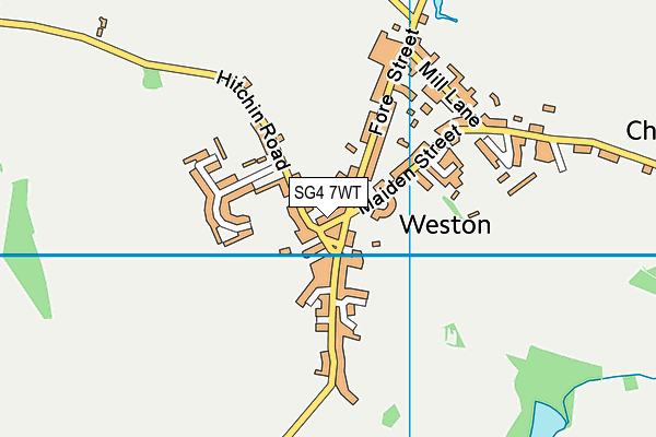 SG4 7WT map - OS VectorMap District (Ordnance Survey)