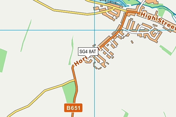 SG4 8AT map - OS VectorMap District (Ordnance Survey)