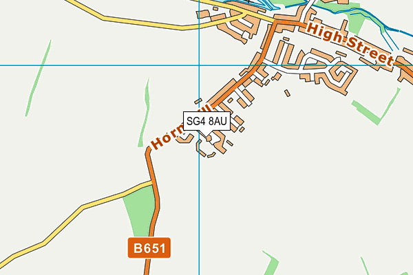 SG4 8AU map - OS VectorMap District (Ordnance Survey)
