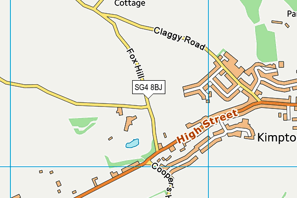 SG4 8BJ map - OS VectorMap District (Ordnance Survey)