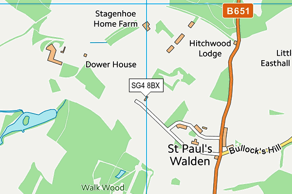 SG4 8BX map - OS VectorMap District (Ordnance Survey)