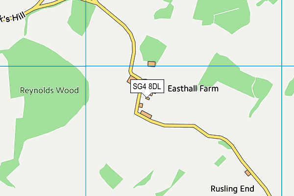 East Hall School map (SG4 8DL) - OS VectorMap District (Ordnance Survey)