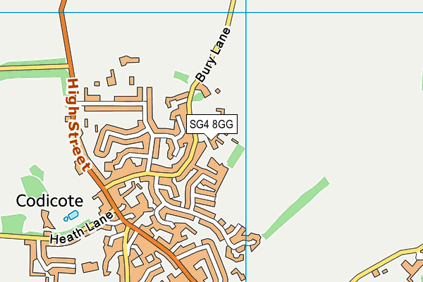 SG4 8GG map - OS VectorMap District (Ordnance Survey)