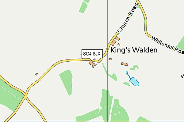 SG4 8JX map - OS VectorMap District (Ordnance Survey)