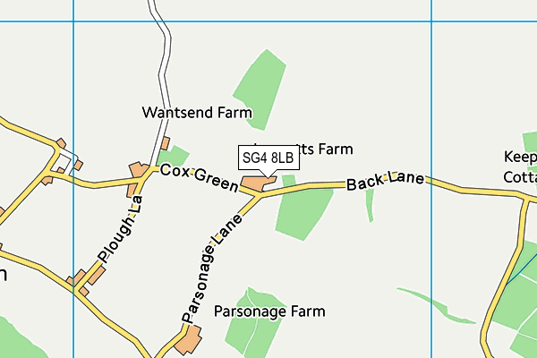 SG4 8LB map - OS VectorMap District (Ordnance Survey)