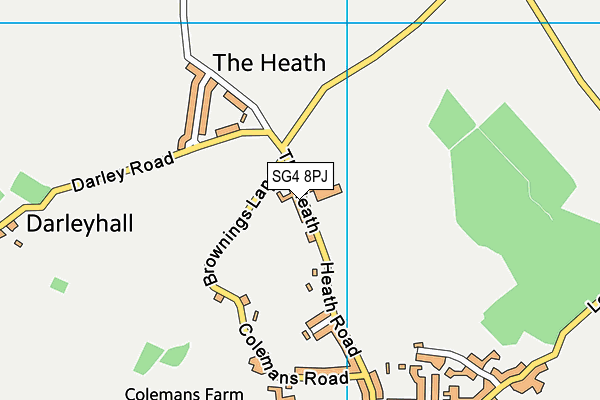 SG4 8PJ map - OS VectorMap District (Ordnance Survey)