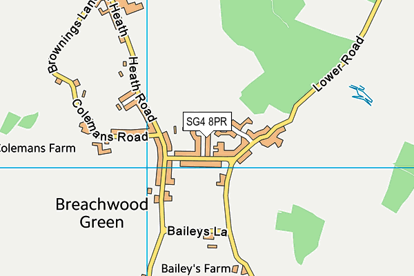 SG4 8PR map - OS VectorMap District (Ordnance Survey)