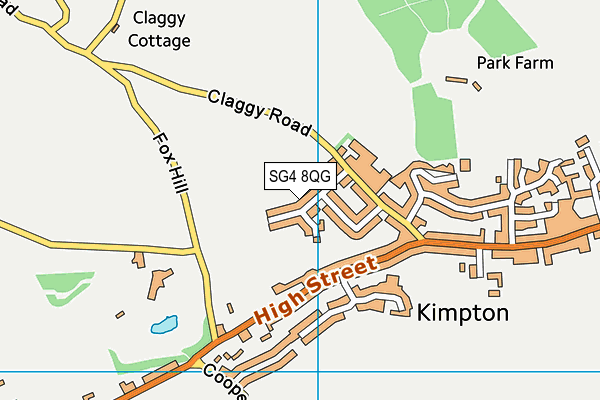 SG4 8QG map - OS VectorMap District (Ordnance Survey)