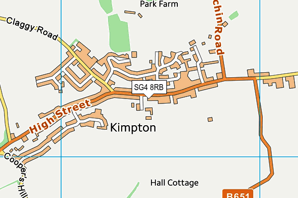 Kimpton Primary School map (SG4 8RB) - OS VectorMap District (Ordnance Survey)