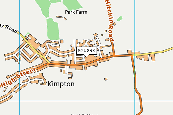 SG4 8RX map - OS VectorMap District (Ordnance Survey)