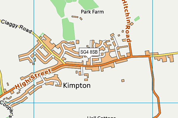 SG4 8SB map - OS VectorMap District (Ordnance Survey)