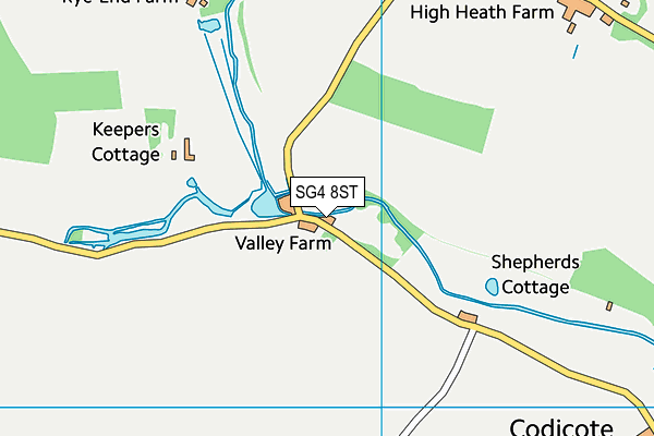 SG4 8ST map - OS VectorMap District (Ordnance Survey)