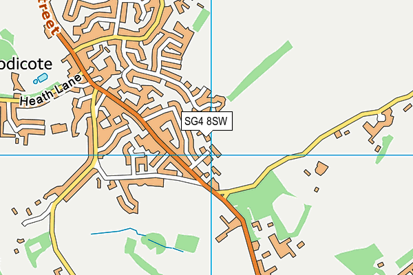 SG4 8SW map - OS VectorMap District (Ordnance Survey)
