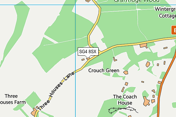 SG4 8SX map - OS VectorMap District (Ordnance Survey)