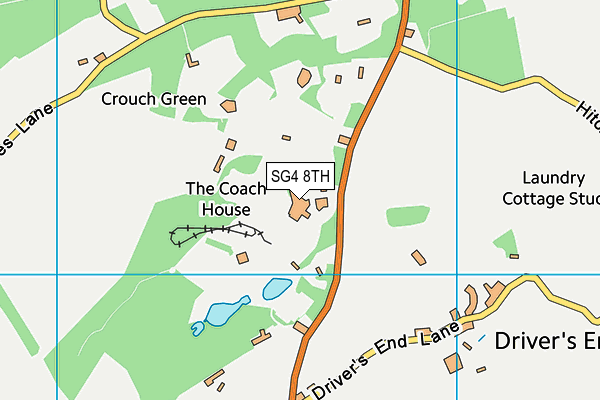 SG4 8TH map - OS VectorMap District (Ordnance Survey)