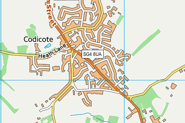 SG4 8UA map - OS VectorMap District (Ordnance Survey)