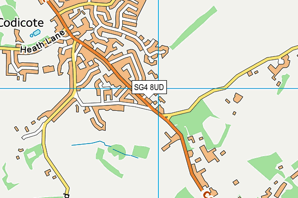 SG4 8UD map - OS VectorMap District (Ordnance Survey)