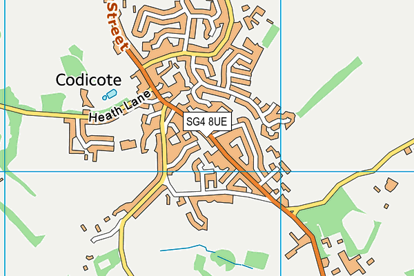 SG4 8UE map - OS VectorMap District (Ordnance Survey)