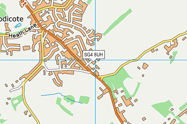 SG4 8UH map - OS VectorMap District (Ordnance Survey)