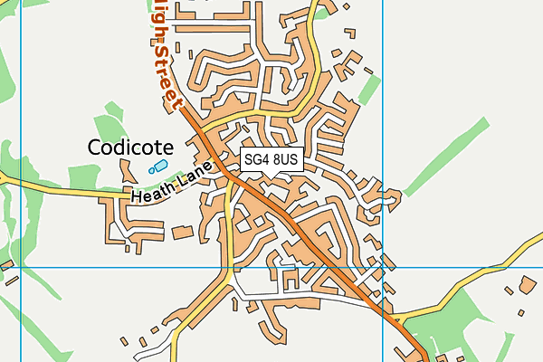 SG4 8US map - OS VectorMap District (Ordnance Survey)