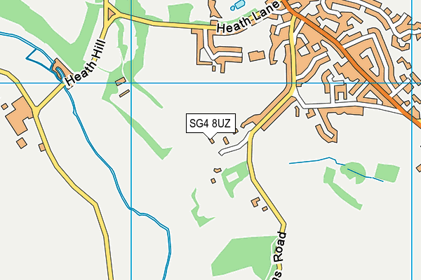SG4 8UZ map - OS VectorMap District (Ordnance Survey)