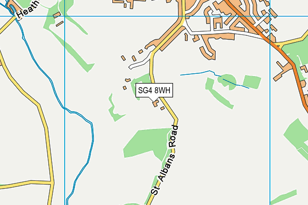 SG4 8WH map - OS VectorMap District (Ordnance Survey)