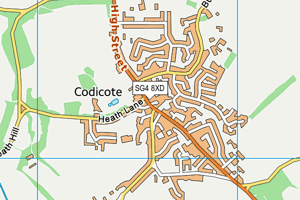 SG4 8XD map - OS VectorMap District (Ordnance Survey)