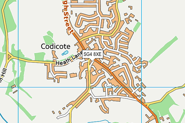 SG4 8XE map - OS VectorMap District (Ordnance Survey)