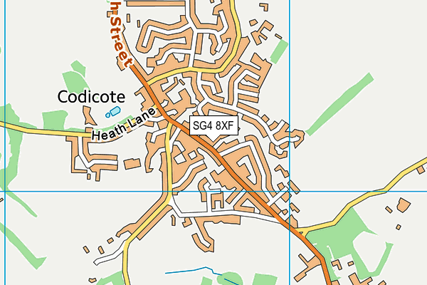 SG4 8XF map - OS VectorMap District (Ordnance Survey)