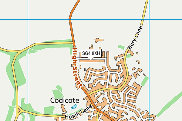 SG4 8XH map - OS VectorMap District (Ordnance Survey)