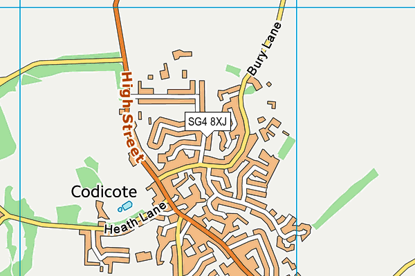 SG4 8XJ map - OS VectorMap District (Ordnance Survey)