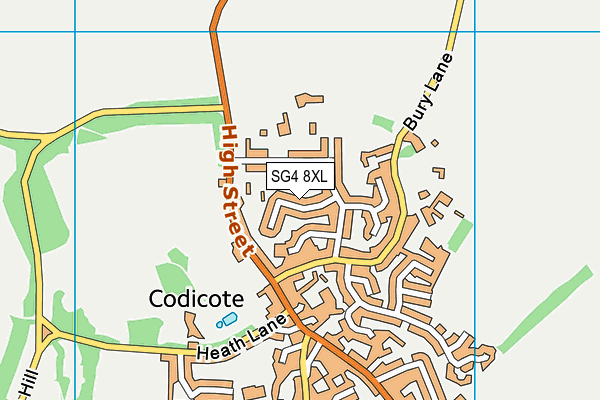 SG4 8XL map - OS VectorMap District (Ordnance Survey)