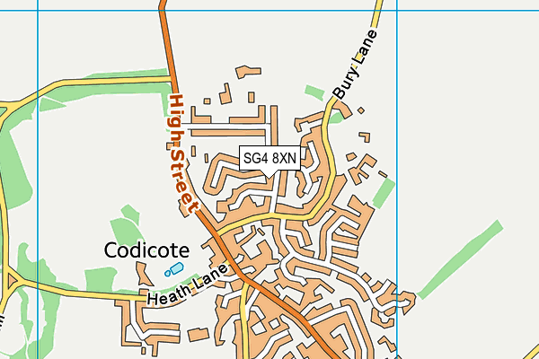 SG4 8XN map - OS VectorMap District (Ordnance Survey)