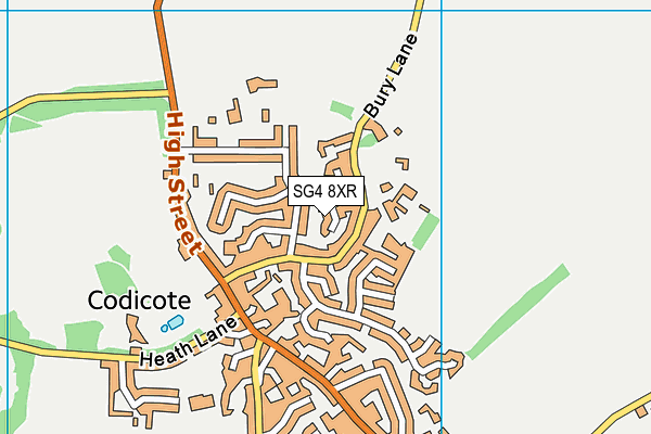 SG4 8XR map - OS VectorMap District (Ordnance Survey)