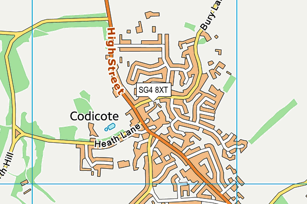 SG4 8XT map - OS VectorMap District (Ordnance Survey)