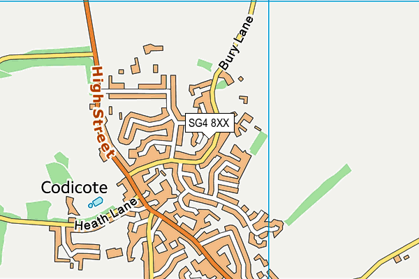 SG4 8XX map - OS VectorMap District (Ordnance Survey)