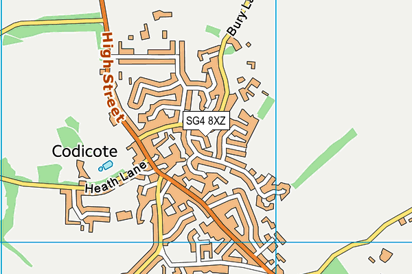 SG4 8XZ map - OS VectorMap District (Ordnance Survey)