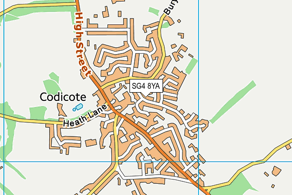SG4 8YA map - OS VectorMap District (Ordnance Survey)