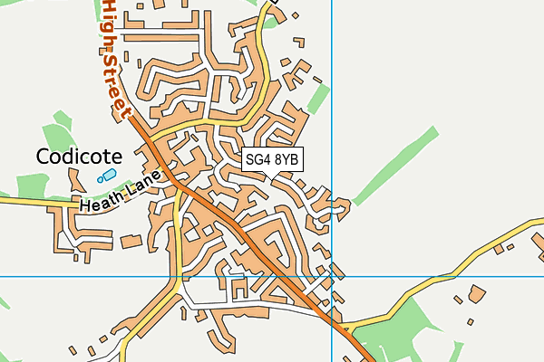 SG4 8YB map - OS VectorMap District (Ordnance Survey)