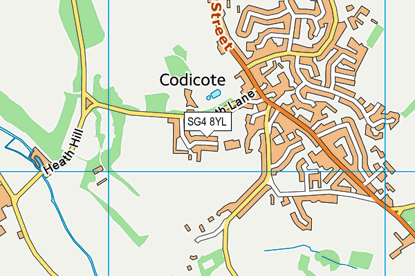 Codicote Church of England Primary School map (SG4 8YL) - OS VectorMap District (Ordnance Survey)