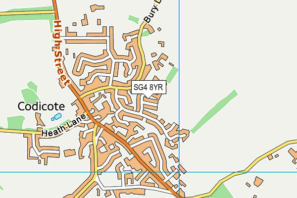 SG4 8YR map - OS VectorMap District (Ordnance Survey)