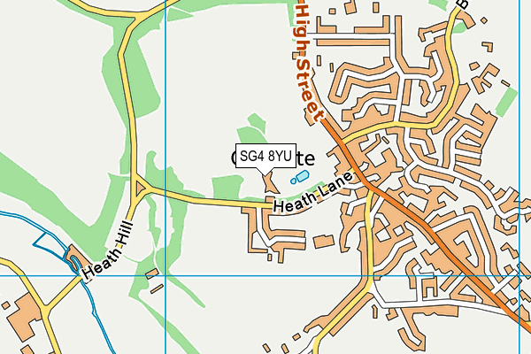 SG4 8YU map - OS VectorMap District (Ordnance Survey)
