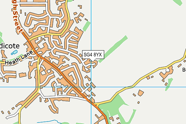 SG4 8YX map - OS VectorMap District (Ordnance Survey)