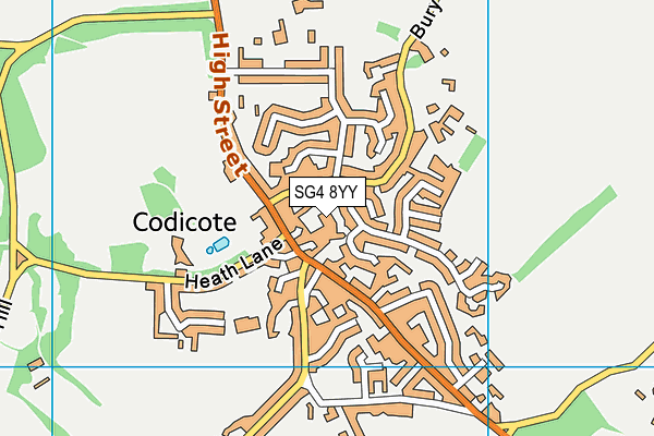 SG4 8YY map - OS VectorMap District (Ordnance Survey)