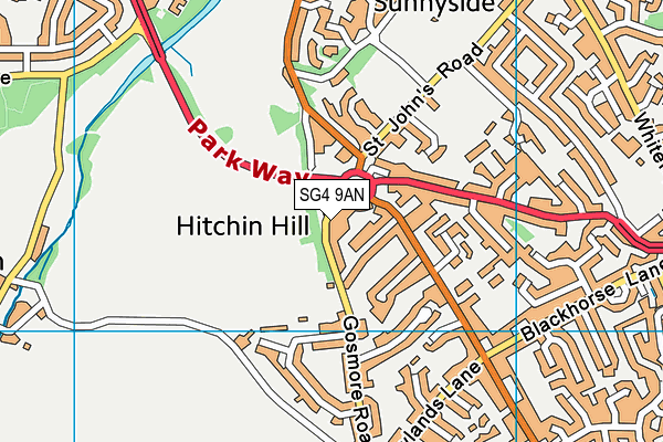 SG4 9AN map - OS VectorMap District (Ordnance Survey)