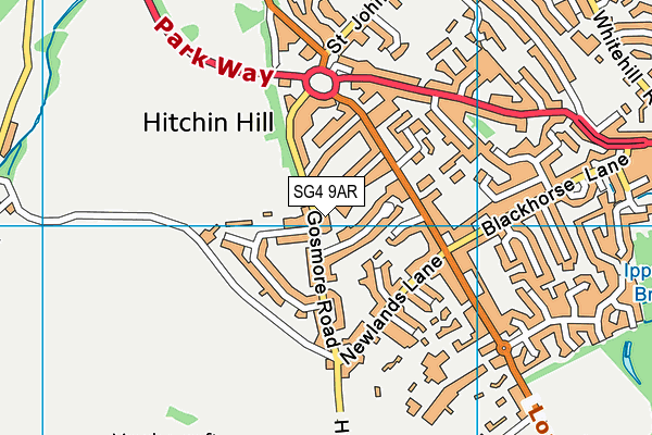 SG4 9AR map - OS VectorMap District (Ordnance Survey)