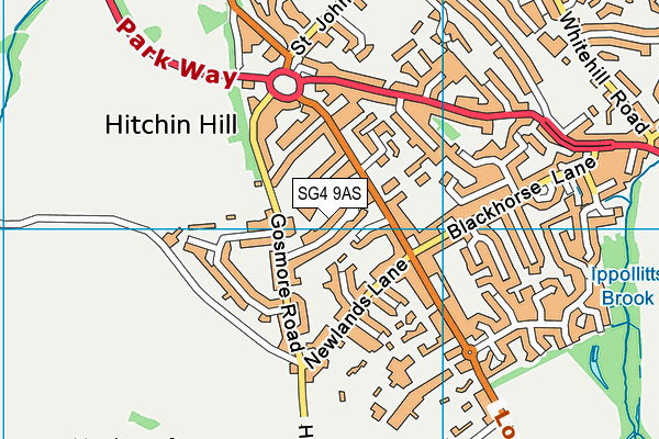 SG4 9AS map - OS VectorMap District (Ordnance Survey)